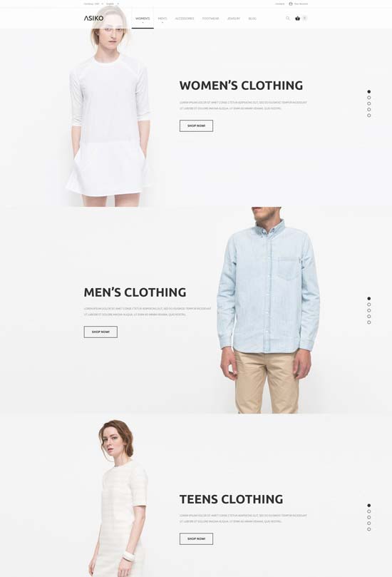 asiko 时尚 prestashop 主题