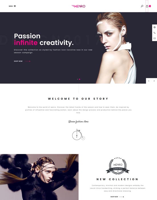 wenro prestashop 主题时尚