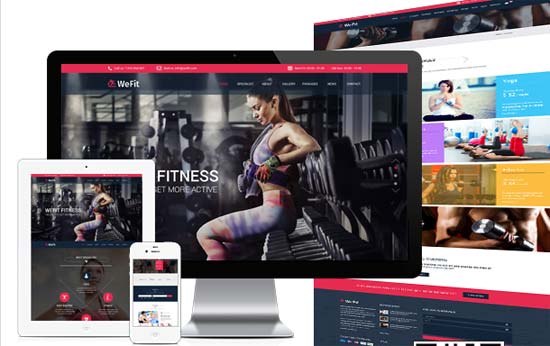 wefit 运动健身房培训师 joomla 模板