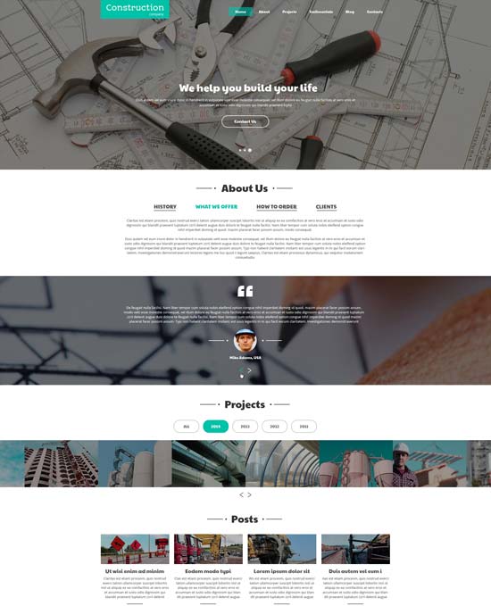 建筑公司 joomla 模板 50619