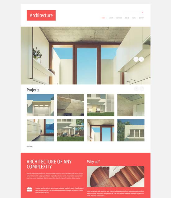 建筑设计 joomla 模板 52411