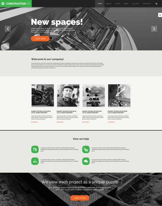 建筑公司 joomla 模板