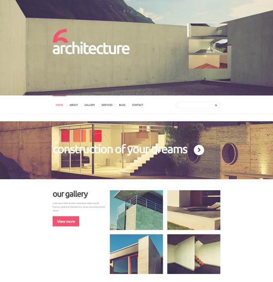 艺术建筑joomla模板