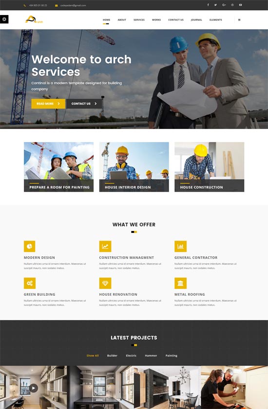 拱形建筑建筑joomla模板