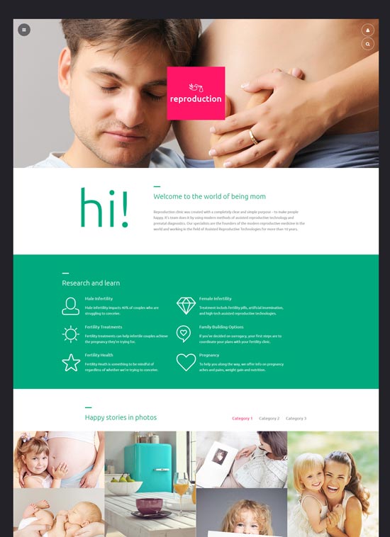 生殖诊所joomla模板