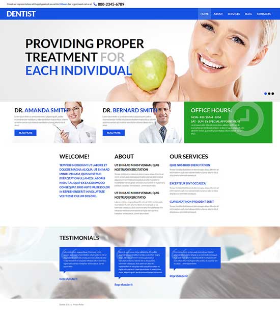 牙科保健Joomla模板