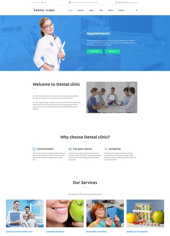 牙科诊所牙科响应式joomla模板