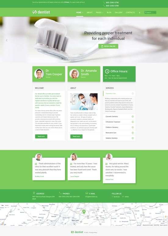 牙医 joomla 模板 55709