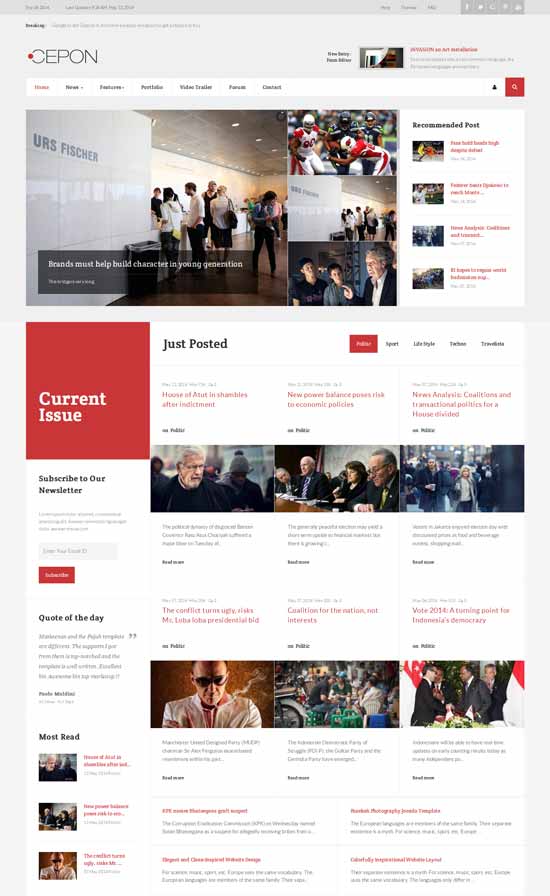 Cepon-新闻和杂志-Joomla-模板