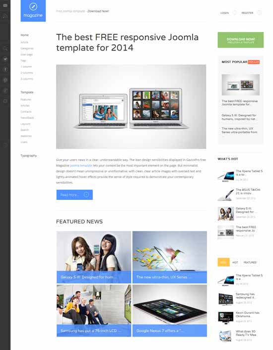 Magazine-Free-responsive-blog-or-news-Joomla-template