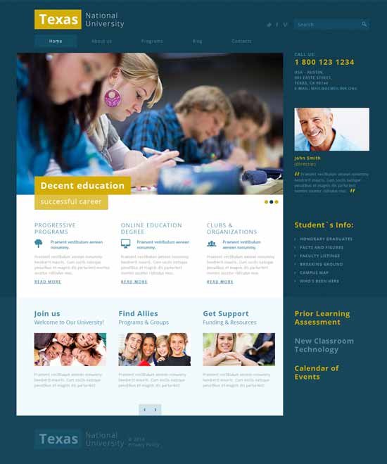 现代大学-Joomla-模板