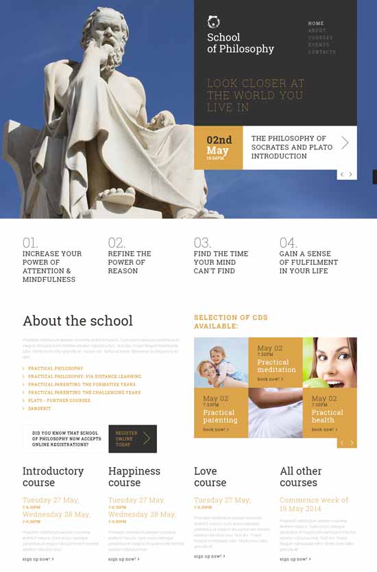 哲学学校joomla模板