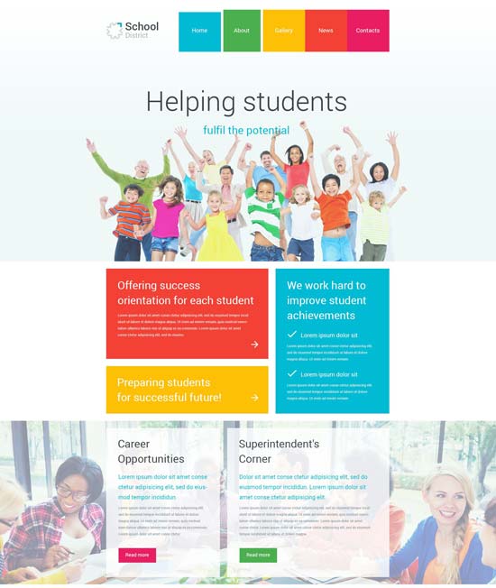 学区joomla模板