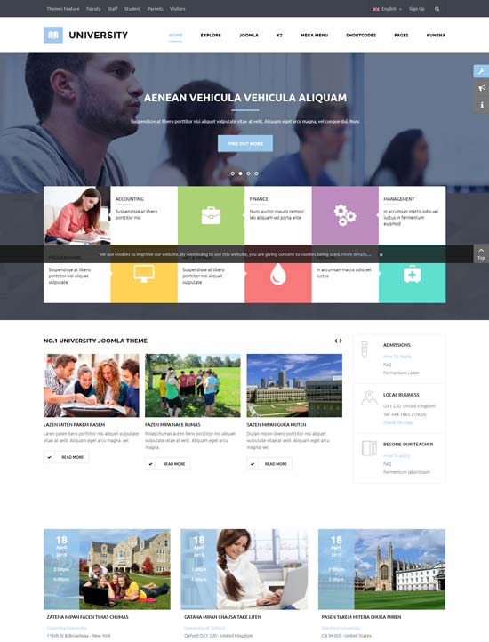 大学教育joomla模板