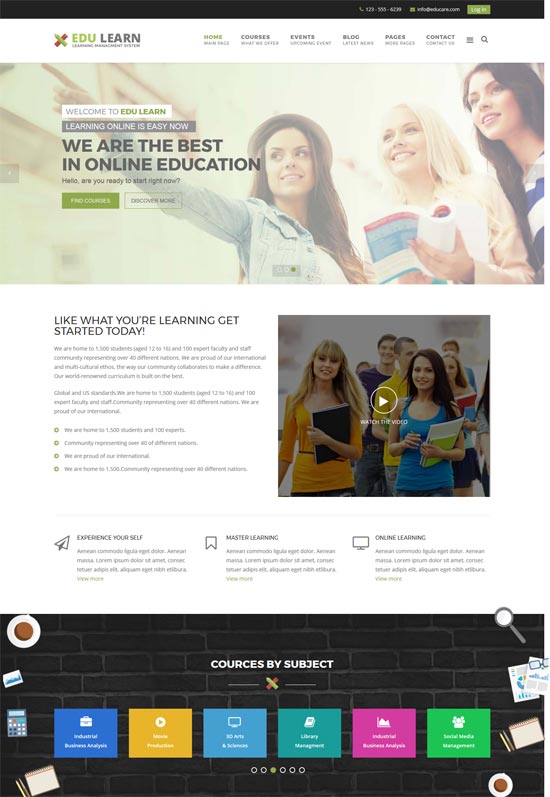 edulearn教育学校joomla模板