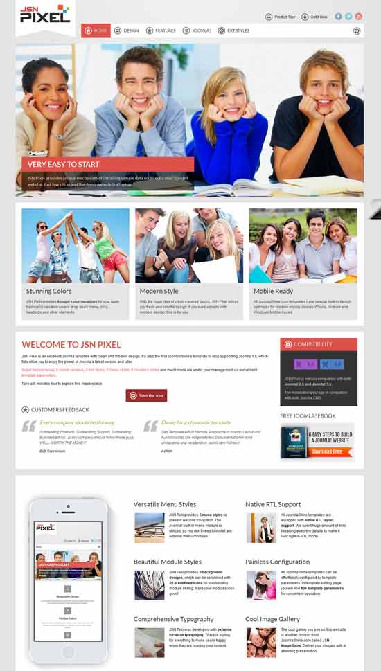 JSN-Pixel-Responsive-Education-Joomla-模板
