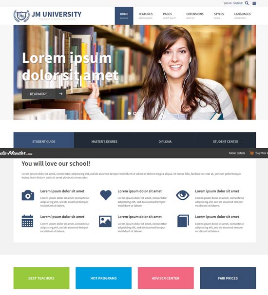 jm大学教育joomla模板