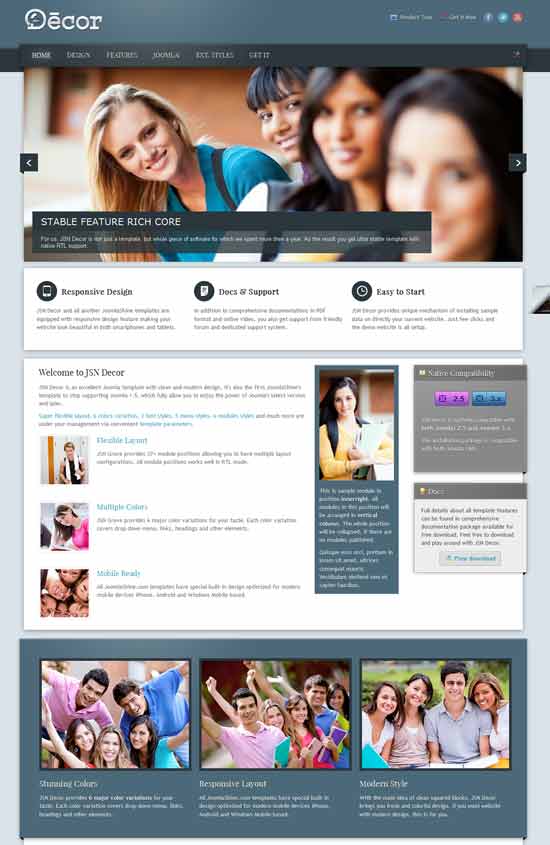 JSN-装饰--响应式教育-Joomla-模板