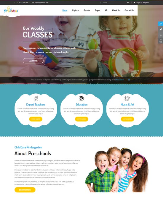 学前教育joomla模板