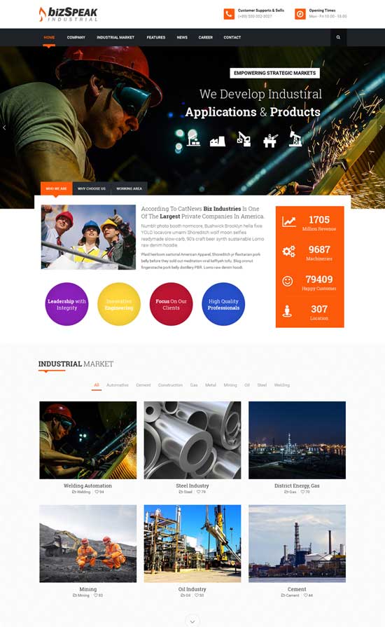 工业 Joomla 商业模板