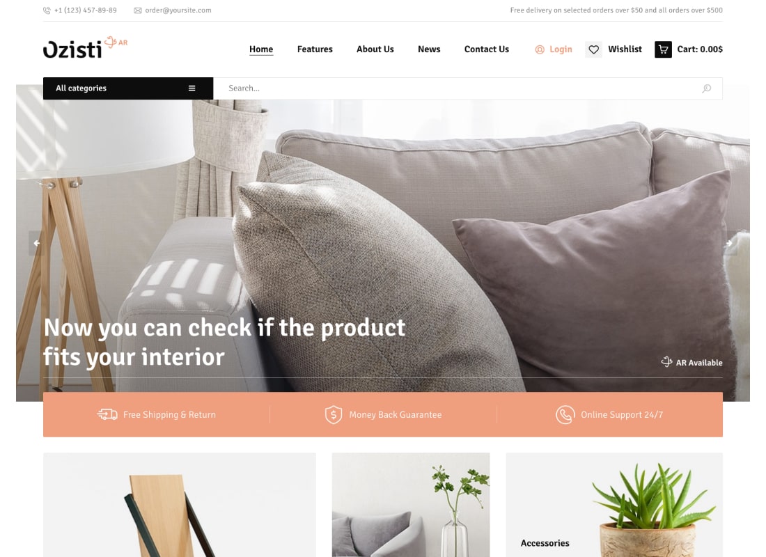 奥齐斯蒂 |多概念 WooCommerce WordPress 主题增强现实商店就绪