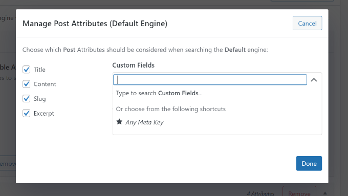 选择任何元键 - WPBeginner Choose any meta key