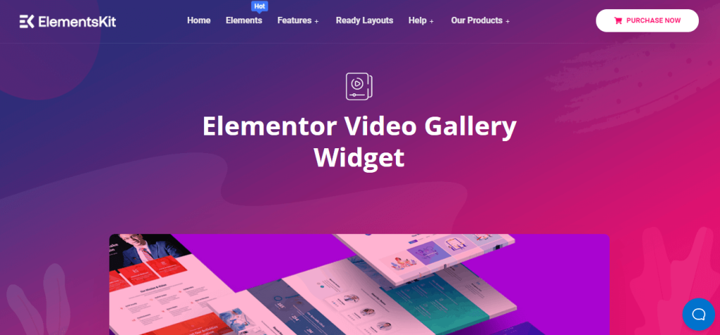 最高のWordPressビデオギャラリープラグインの1つであるElementsKitによるビデオギャラリーウィジェット