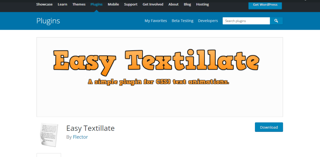 簡単なTextillate最高のWordPressモーションテキストウィジェット提供プラグイン