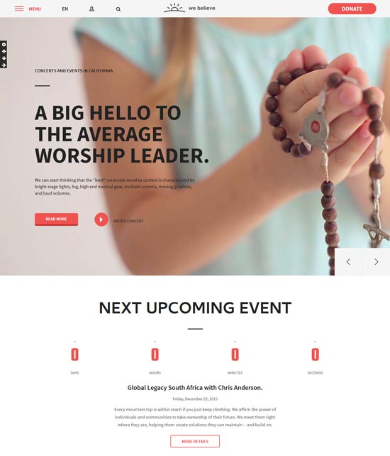 webelieve教堂响应式html5模板