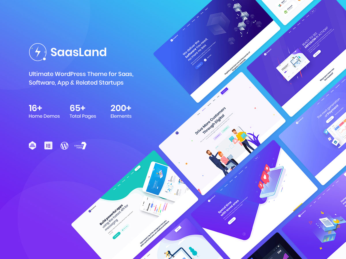SaaS الصفحة المقصودة موضوع وورد