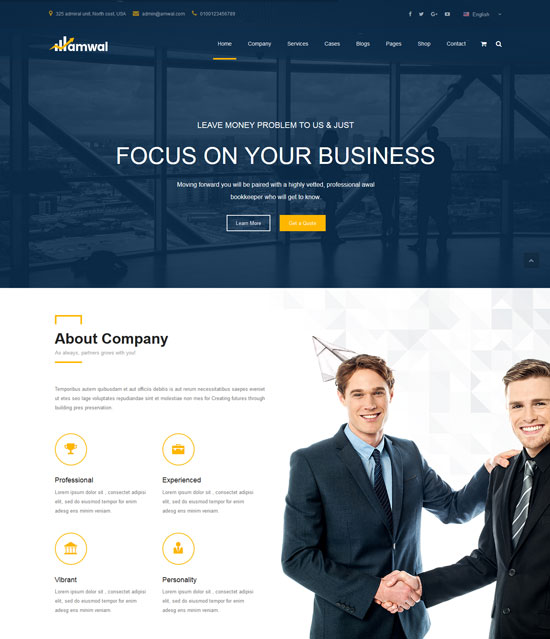 amwal金融html5模板