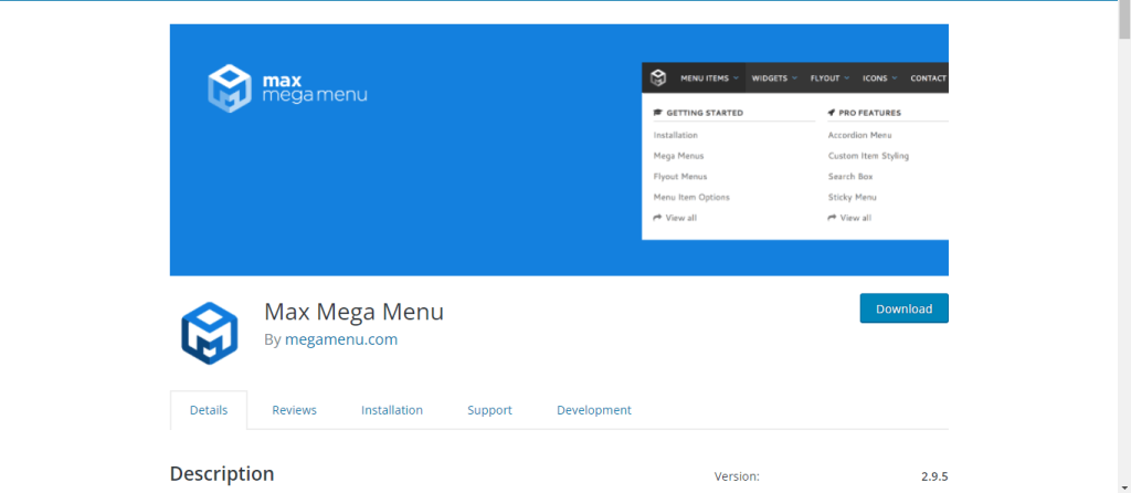 Плагин max mega menu для WordPress