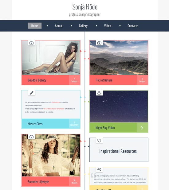 قالب تصوير فوتوغرافي HTML5 مجاني