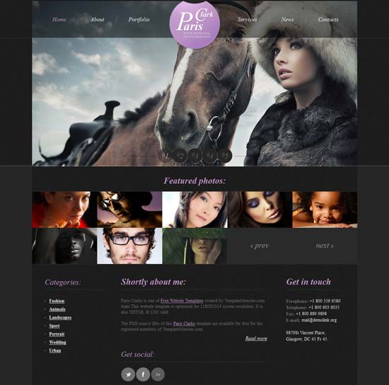 Free-HTML5-Photography-Website-Template