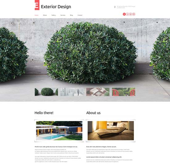 diseño exterior tema de WordPress 53598