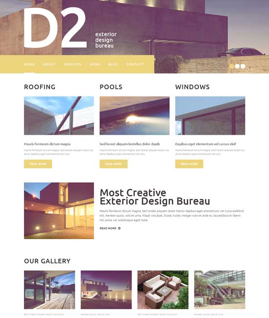 Diseño exterior-WordPress-Tema