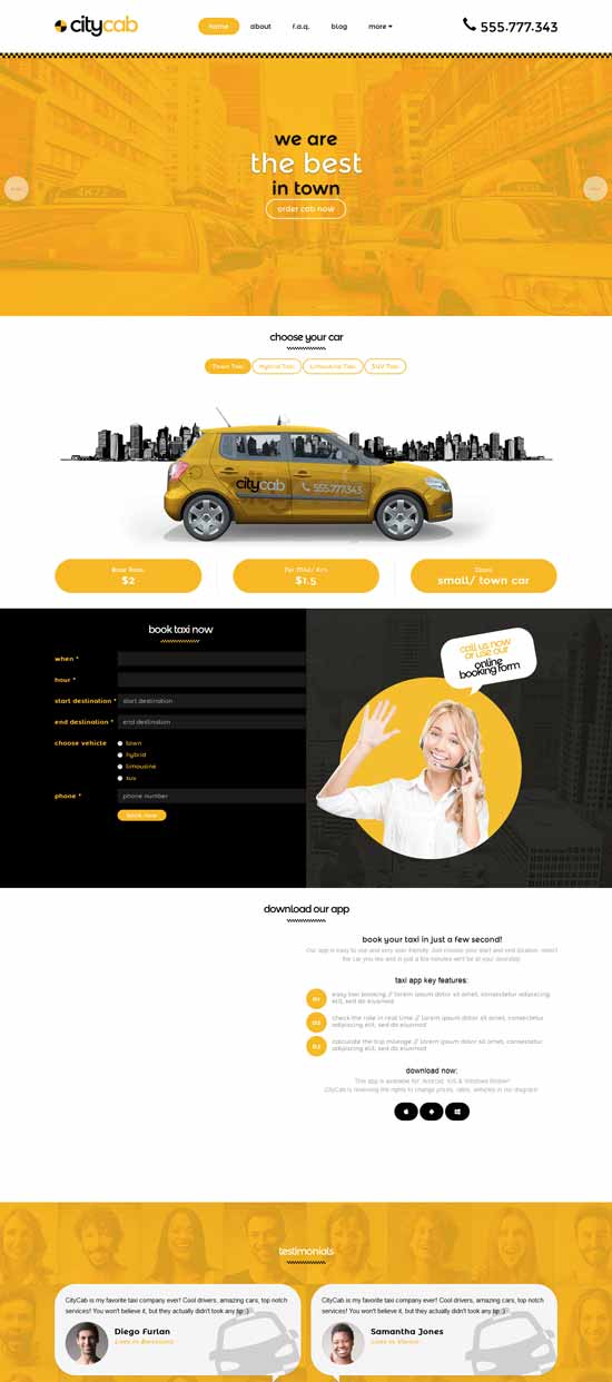 Taxiunternehmen-Responsive-HTML-Template