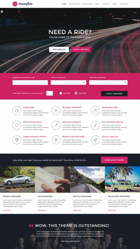 Mietwagen-HTML-Vorlage