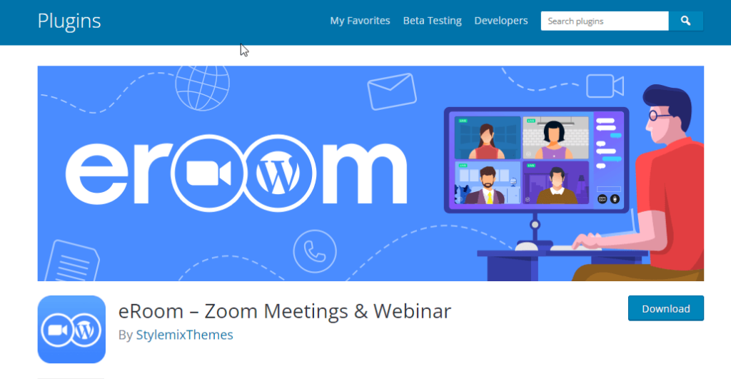 eRoom – Zoom Meetings i webinarium Najlepsze wtyczki do integracji Zoom Meeting z witryną WordPress