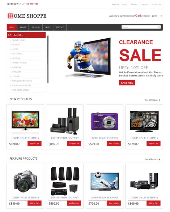gratuito-Home-Shoppe-Online-Carrello-Modello-sito-web-mobile