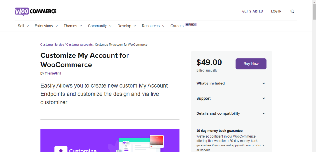 为 WooCommerce 插件自定义我的帐户