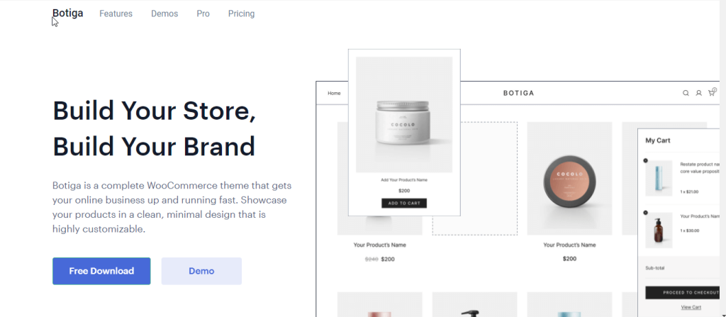 Szablony Botiga woocommerce za darmo