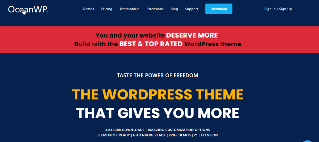 Najlepszy motyw e-commerce OceanWP dla WordPress