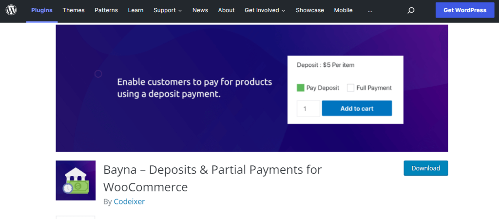 Bayna WooCommerce 存款插件