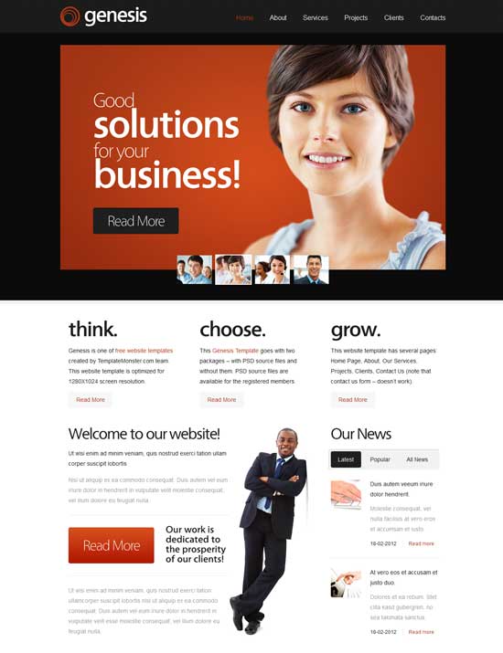 Genesis-Free-HTML5-Business-Template