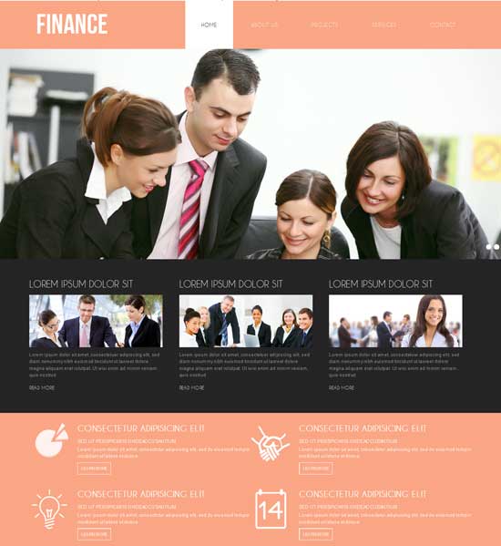 Free-Finance-Corporate-Business-website-Template