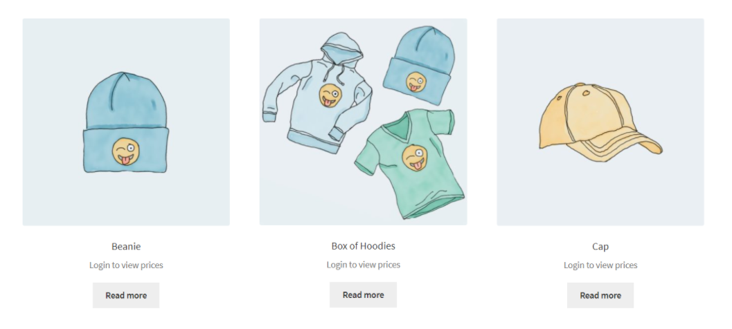 ผลิตภัณฑ์ WooCommerce ที่ไม่มีราคา