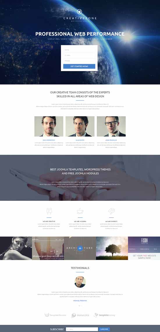 Design-Studio-Free-Landing-Page-Modelo