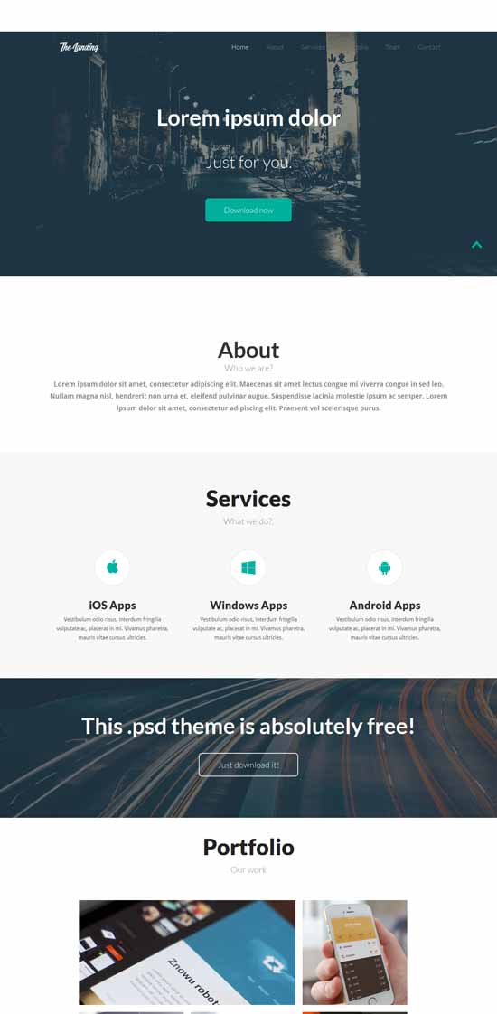 Modelo de Landing-Page-Flat-Bootstrap-template