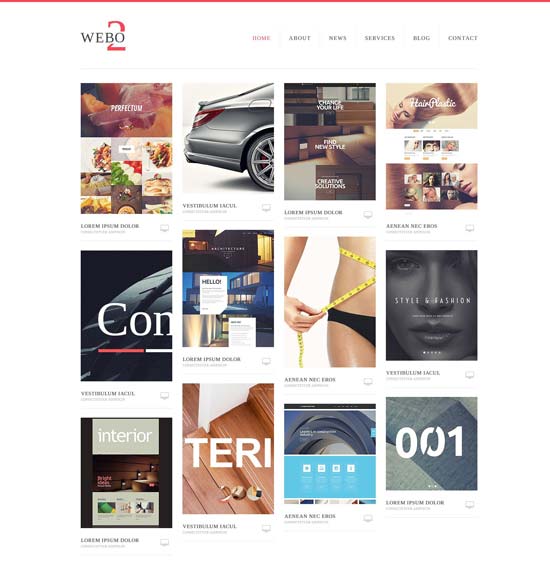 modelo de site de estúdio web